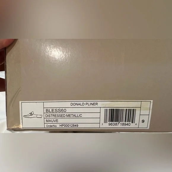 Donald Pliner Bless Leather Mule Mauve Metalic size 9 NEW IN BOX - Picture 9 of 9